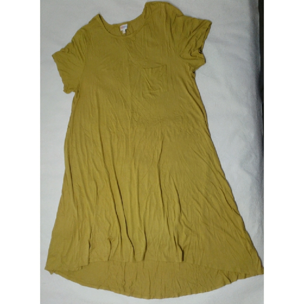 LULaRoe Dress mustard yellow color plus SZ 3XL - Picture 1 of 8